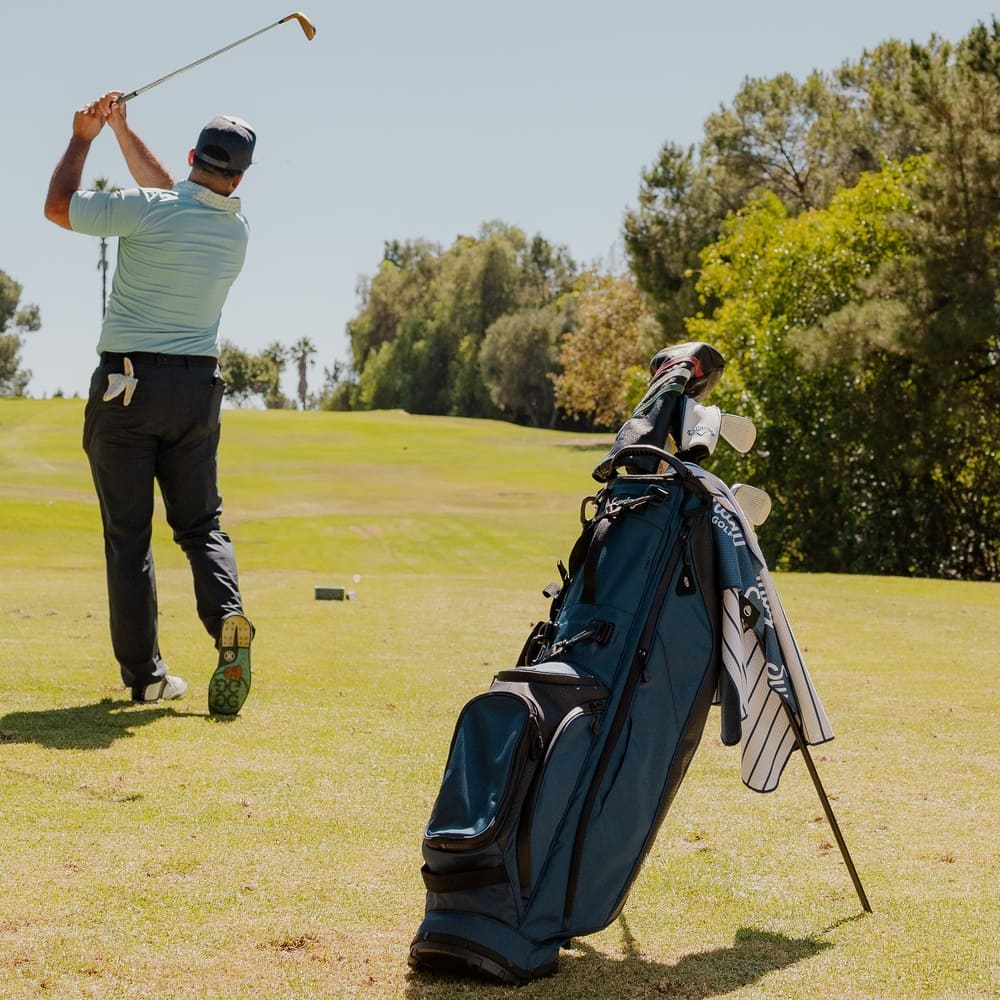 SUNDAY GOLF RYDER 23 STAND BAG - NAVY BLUE