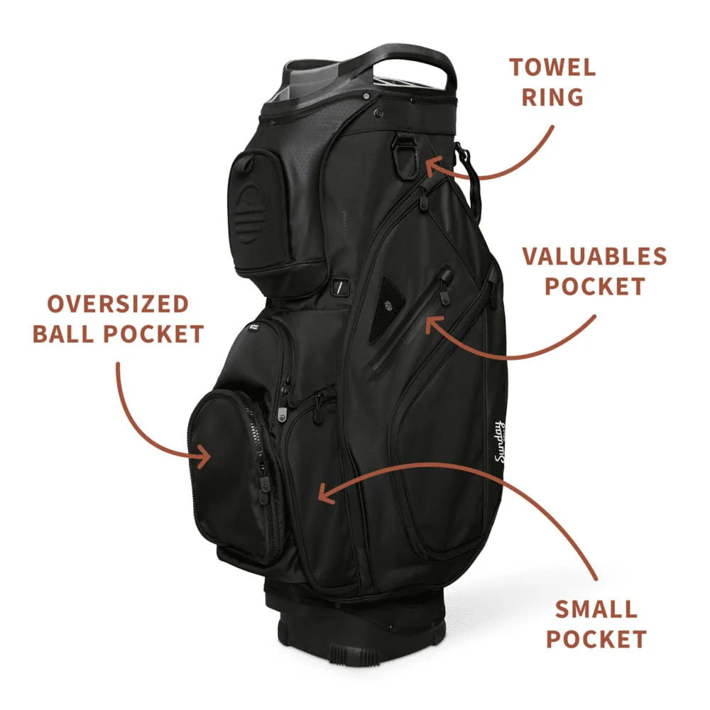SUNDAY GOLF BIG RIG CART BAG - MATTE BLACK
