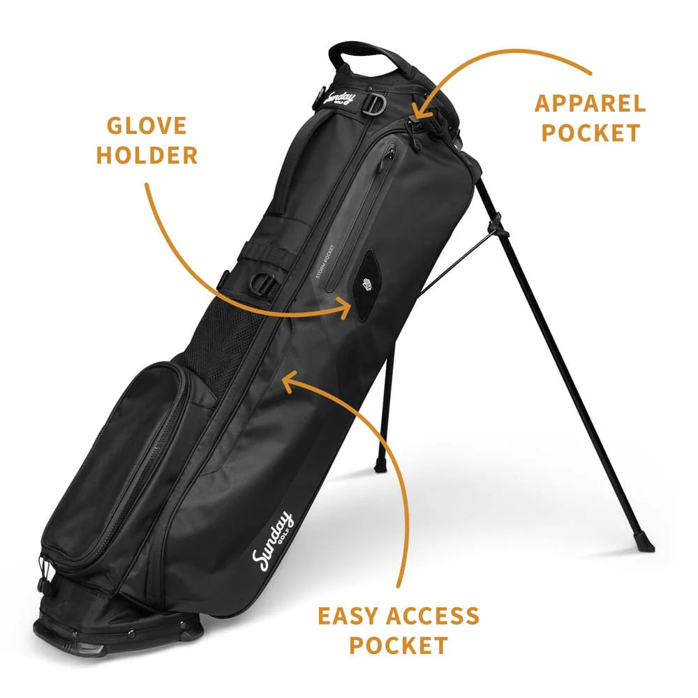 SUNDAY GOLF EL CAMINO WALKING BAG - MATTE BLACK