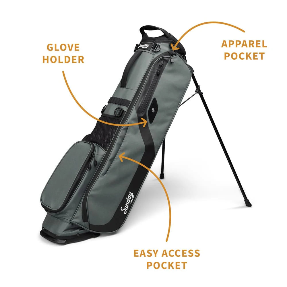 SUNDAY GOLF EL CAMINO WALKING BAG - MIDNIGHT GREEN