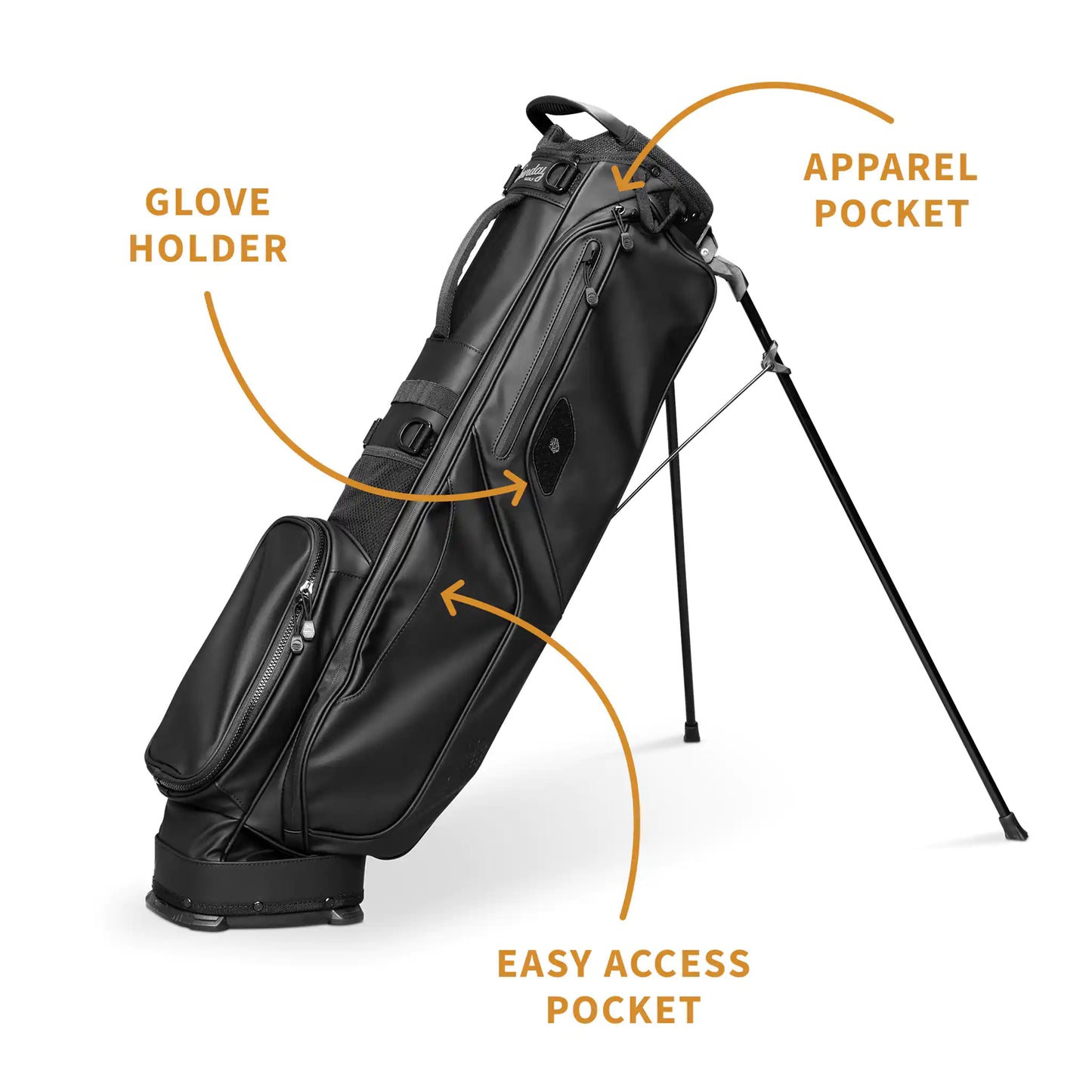 SUNDAY GOLF EL CAMINO S CLASS WALKING BAG - BLACK