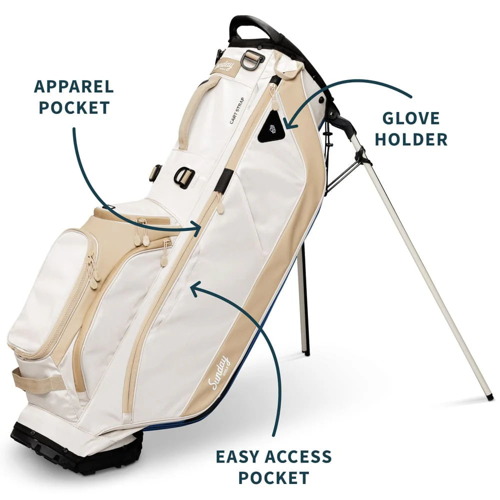 SUNDAY GOLF RYDER 23 STAND BAG - TOASTED ALMOND