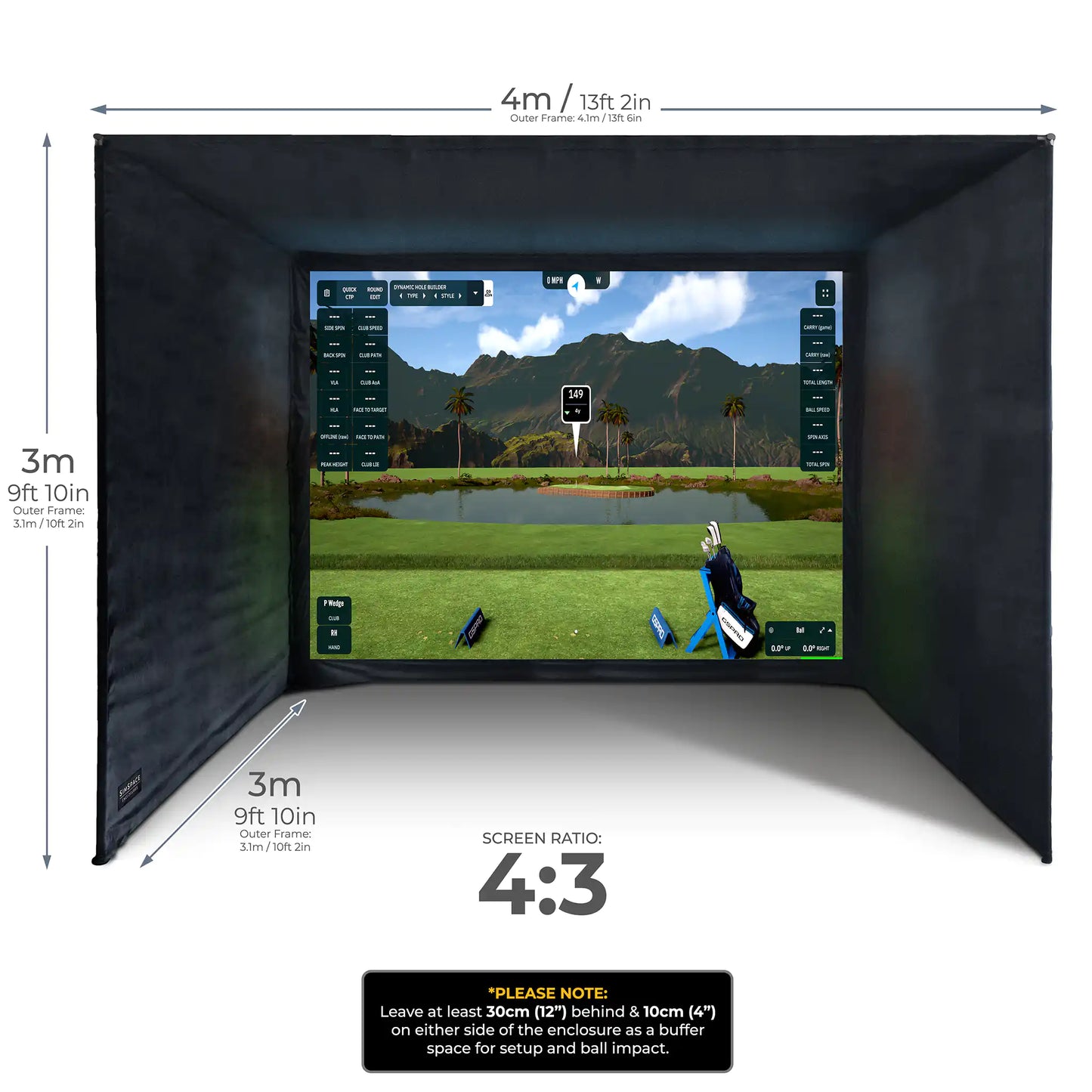 SIMSPACE GOLF ENCLOSURE (6 SIZES)