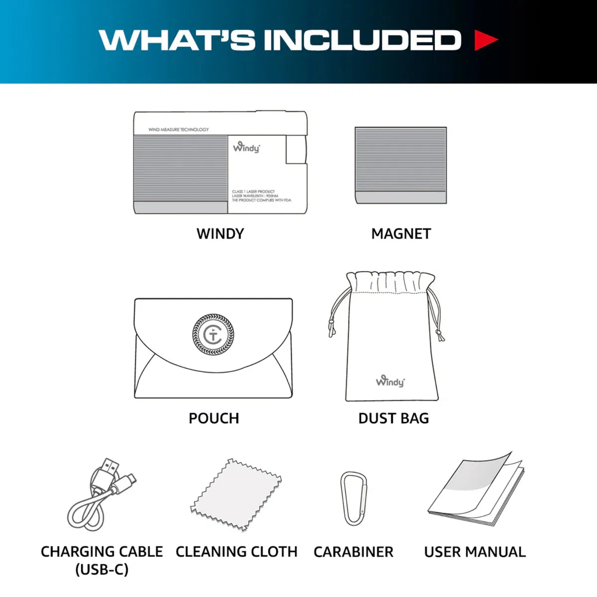 CADDYTALK WINDY LASER RANGEFINDER