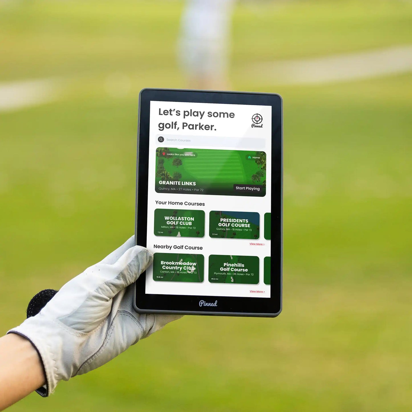 PINNED GOLF THE CADDIE GPS TABLET