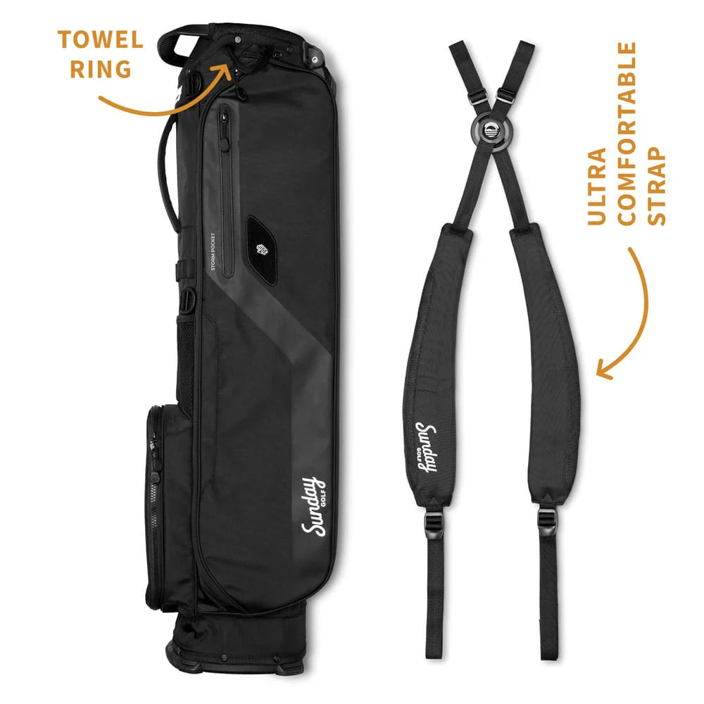 SUNDAY GOLF EL CAMINO WALKING BAG - MATTE BLACK