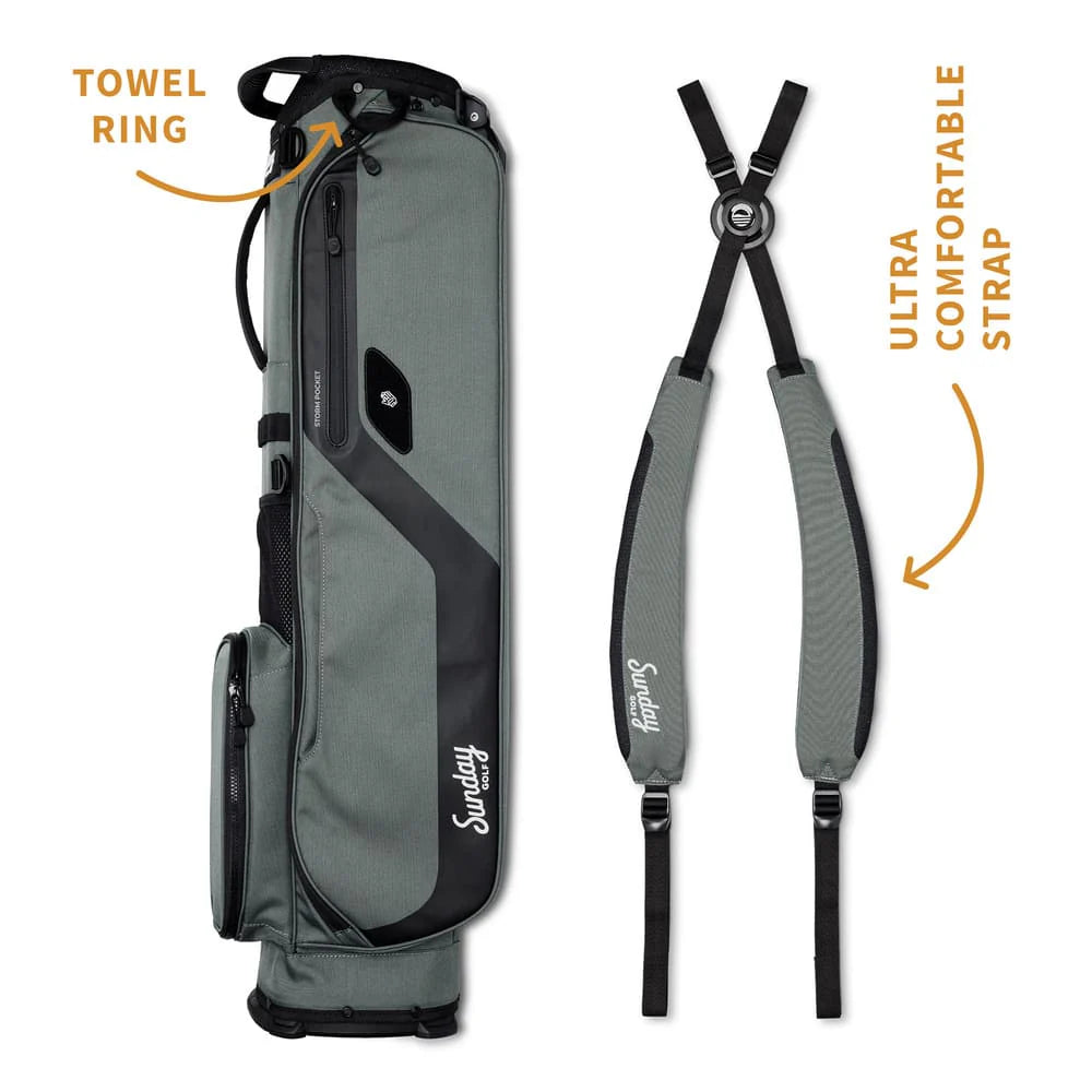 SUNDAY GOLF EL CAMINO WALKING BAG - MIDNIGHT GREEN