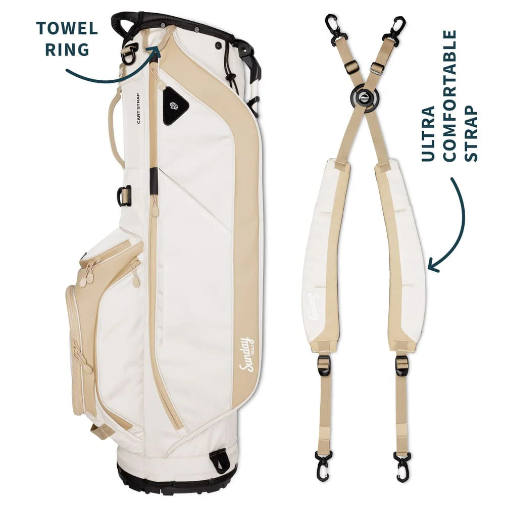 SUNDAY GOLF RYDER 23 STAND BAG - TOASTED ALMOND