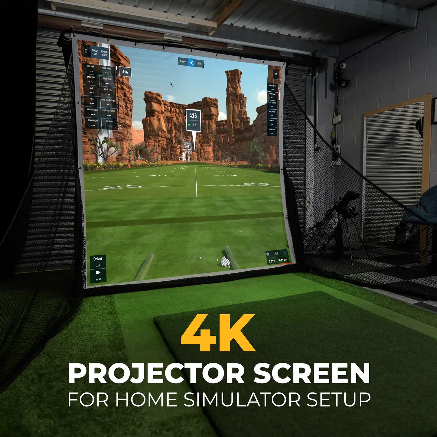 SIMSPACE DELUXE GOLF PRACTICE NET + SCREEN