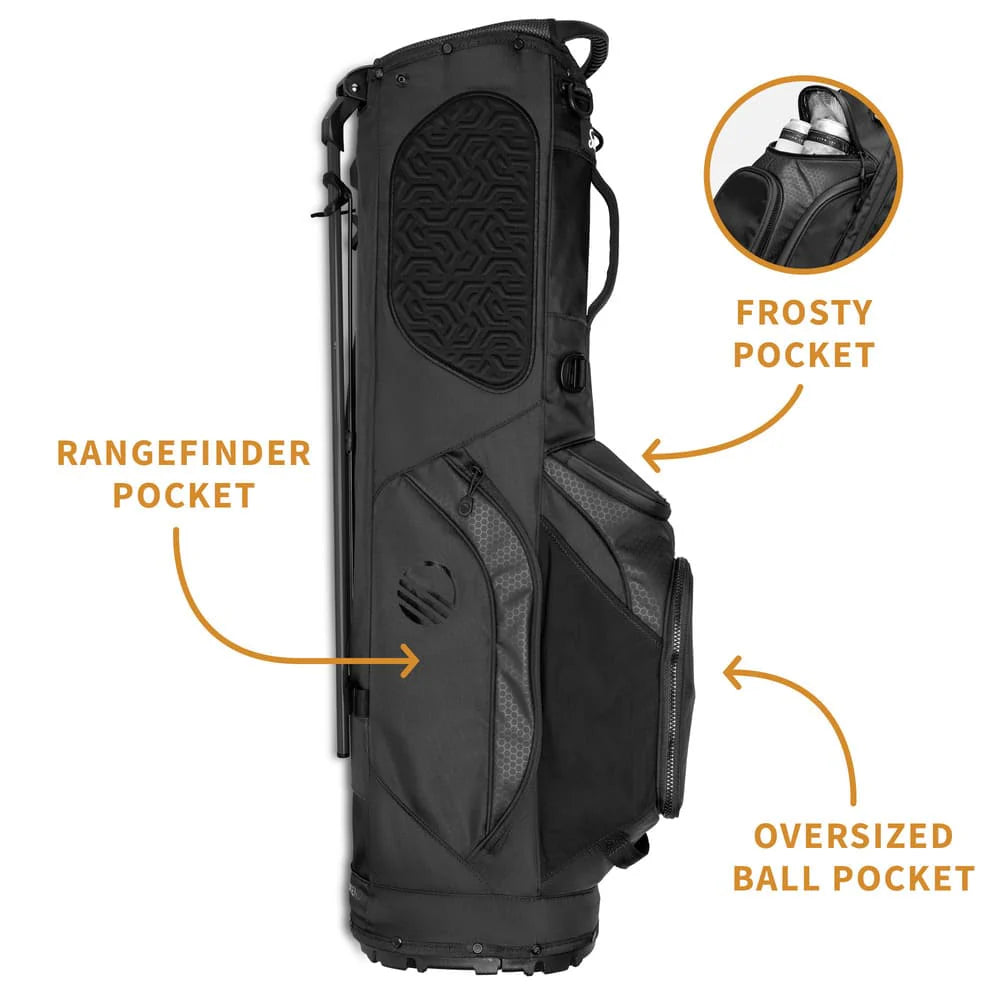 SUNDAY GOLF RYDER 23 STAND BAG - MATTE BLACK