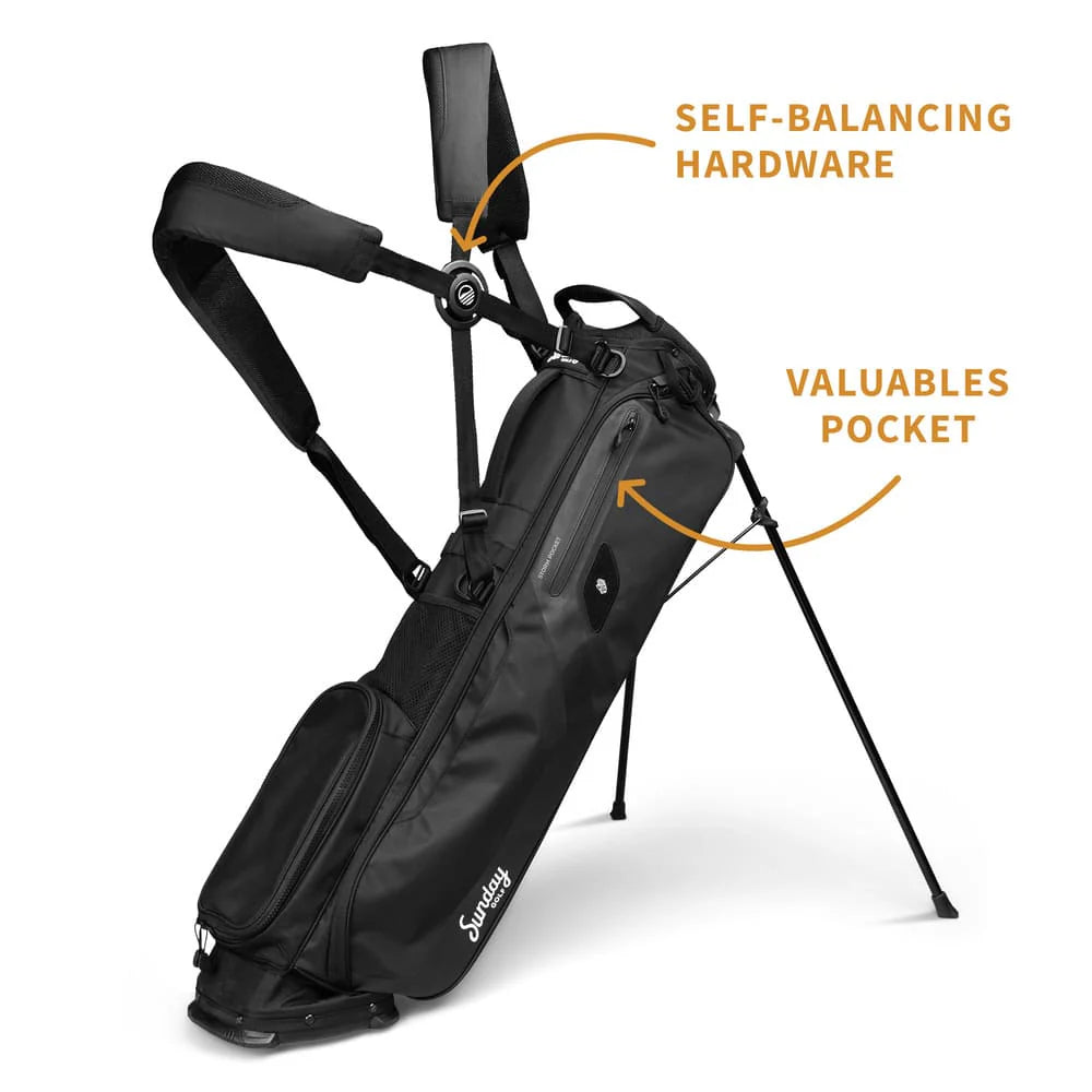 SUNDAY GOLF EL CAMINO WALKING BAG - MATTE BLACK