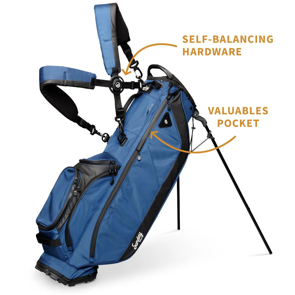 SUNDAY GOLF RYDER 23 STAND BAG - NAVY BLUE