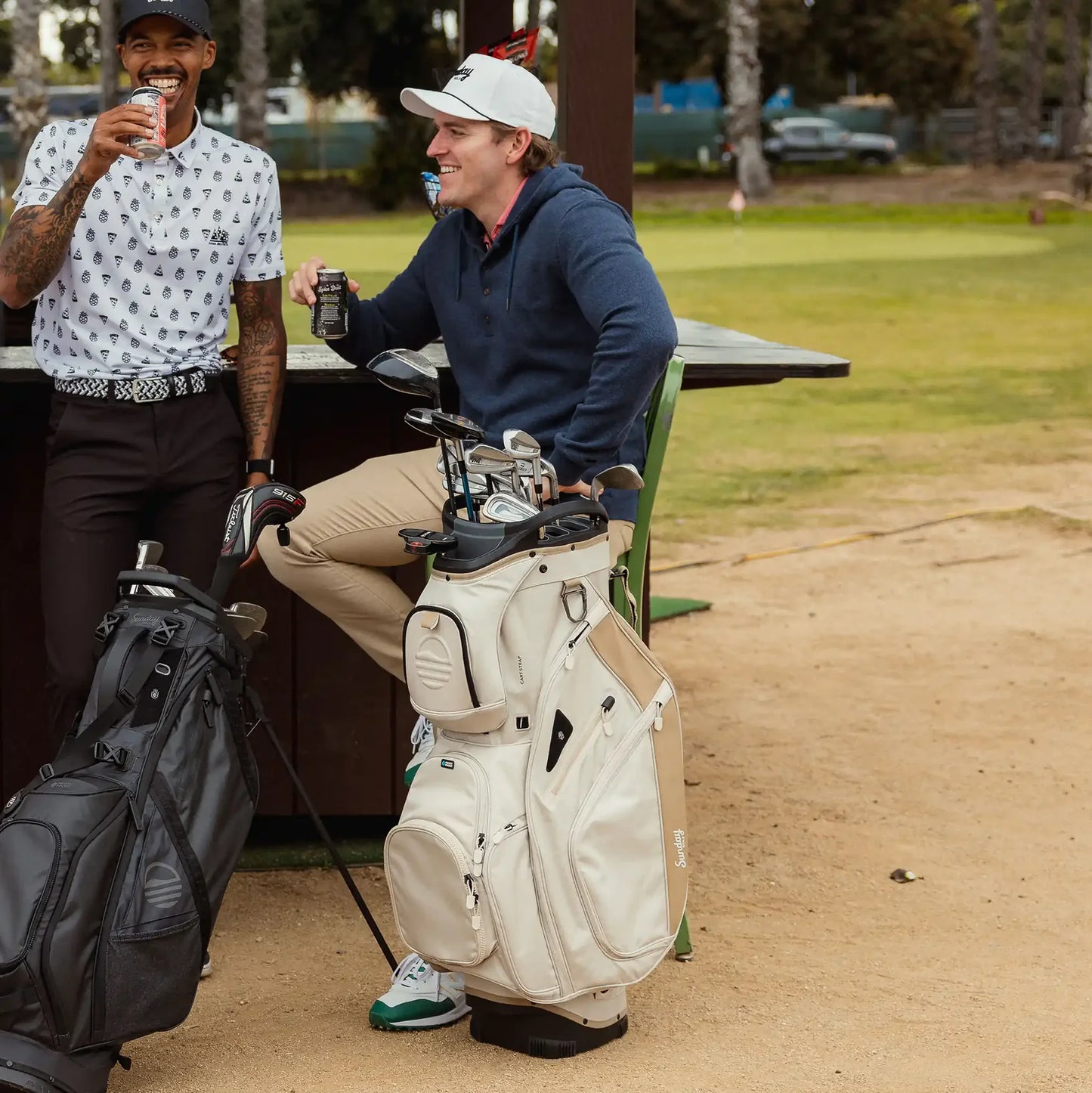 SUNDAY GOLF BIG RIG CART BAG - TOASTED ALMOND