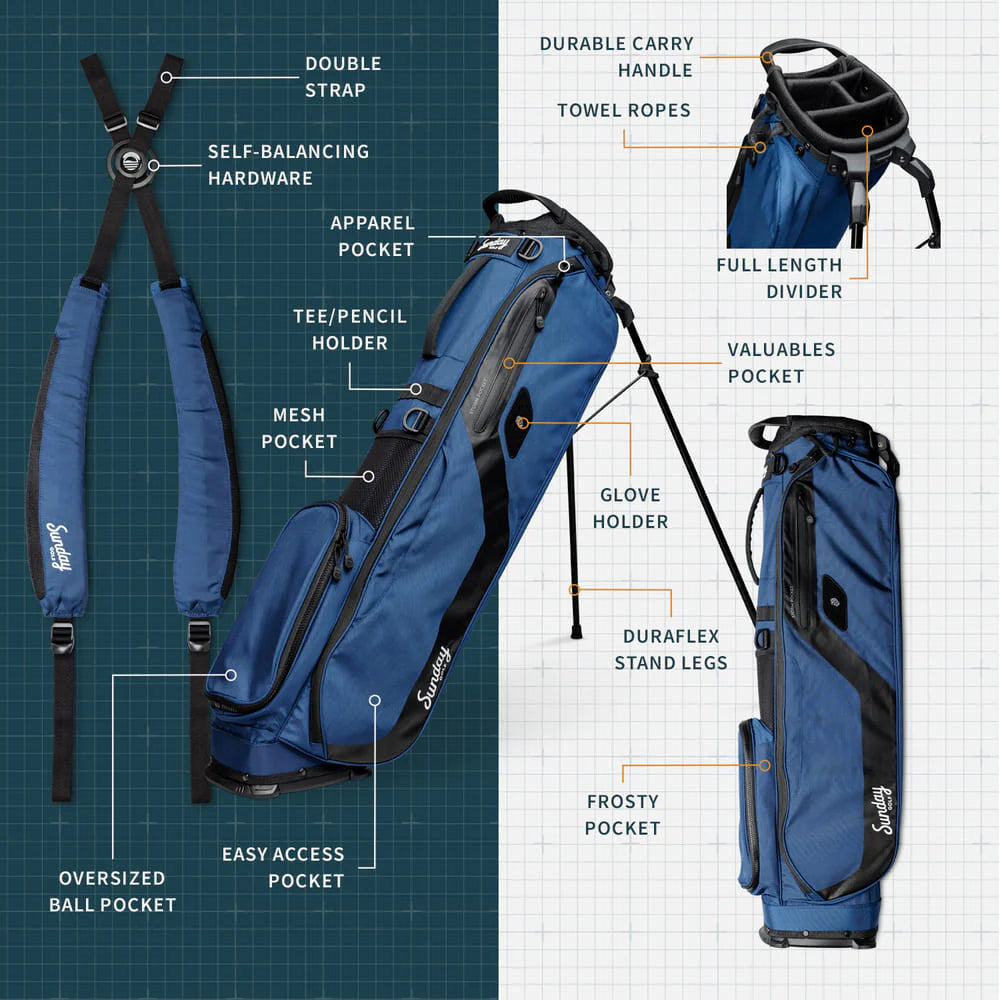 SUNDAY GOLF EL CAMINO WALKING BAG - COBALT BLUE