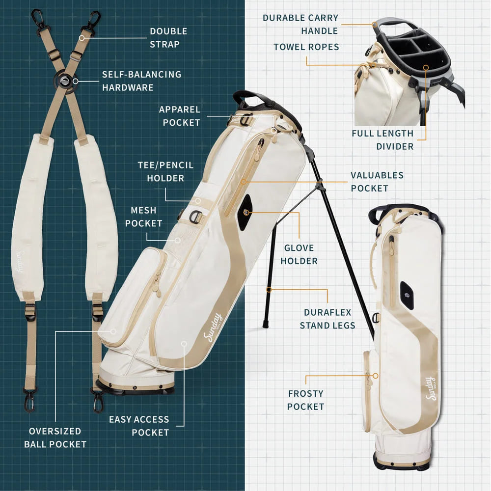 SUNDAY GOLF EL CAMINO WALKING BAG - TOASTED ALMOND