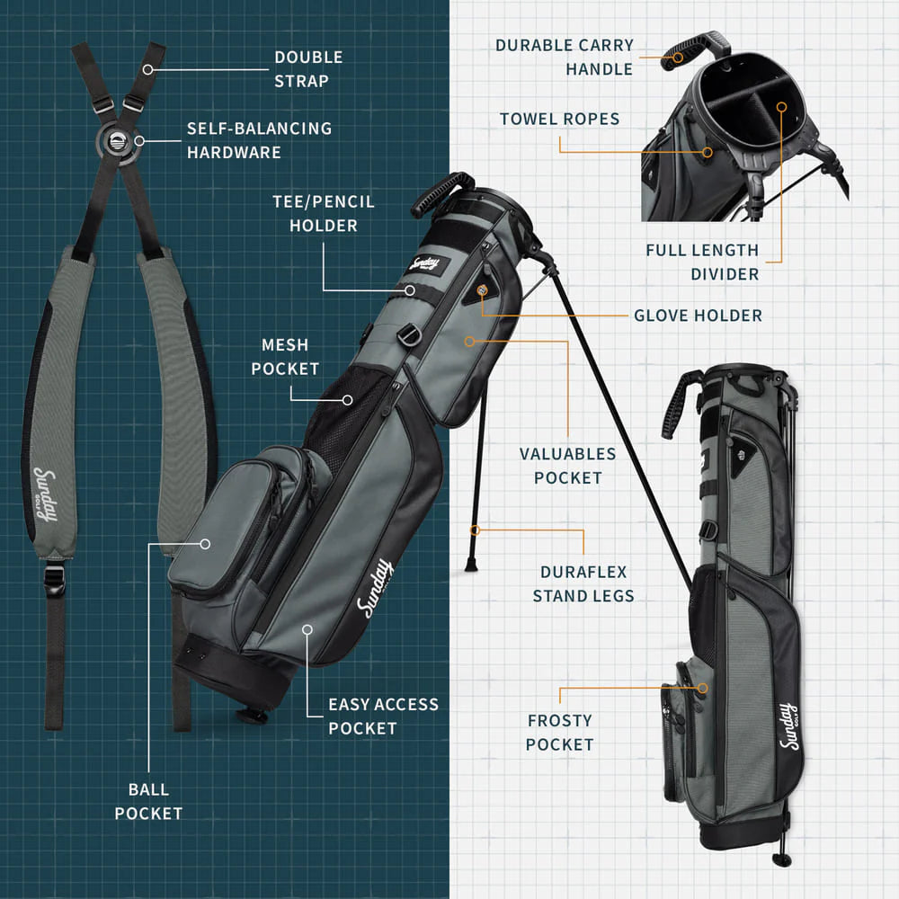 SUNDAY GOLF LOMA XL STAND BAG - MIDNIGHT GREEN
