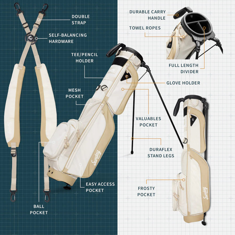 SUNDAY GOLF LOMA XL STAND BAG - TOASTED ALMOND