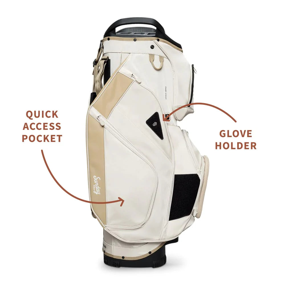 SUNDAY GOLF BIG RIG CART BAG - TOASTED ALMOND