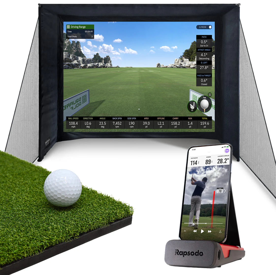 RAPSODO MLM HOME SIMULATOR BUNDLE