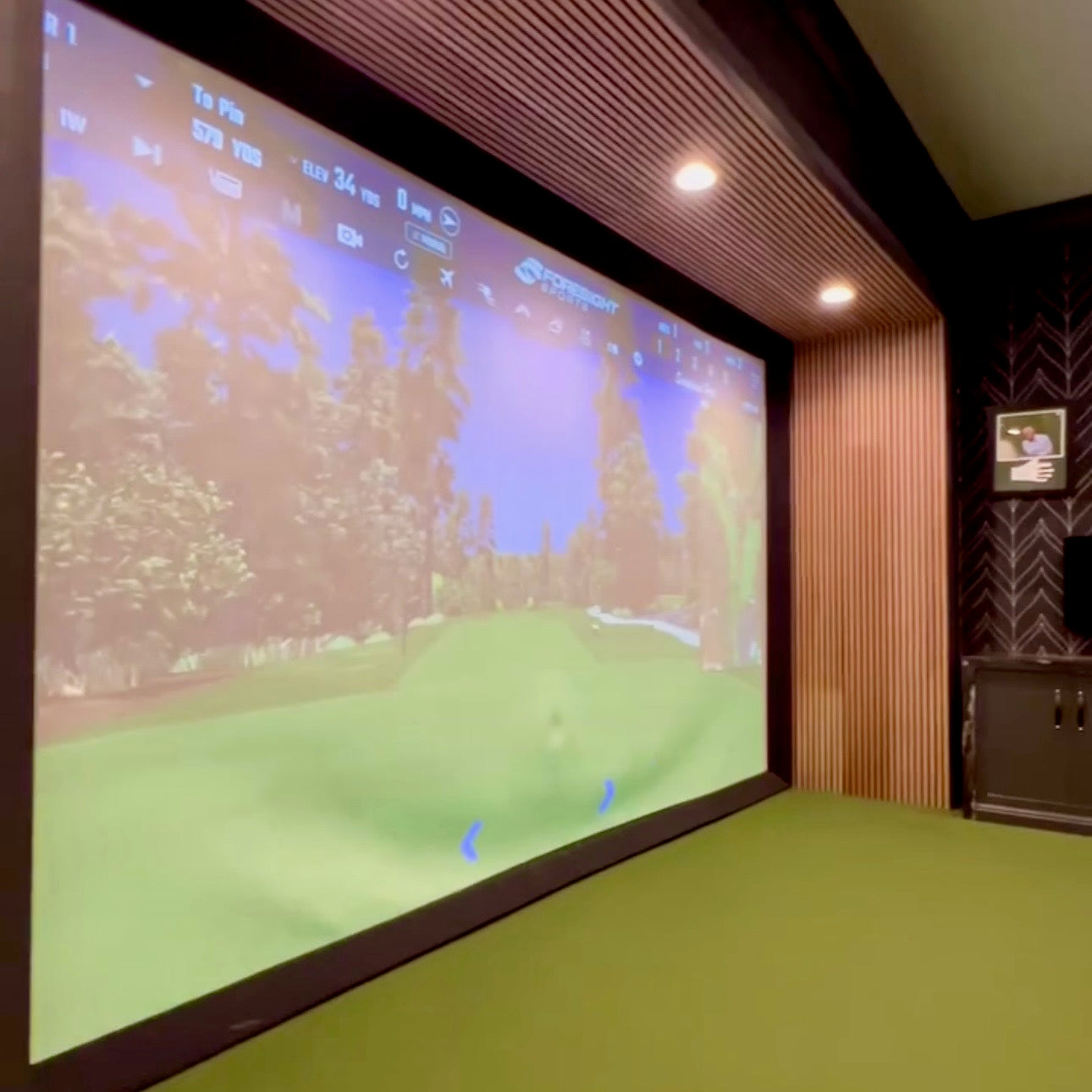 LUXE ACOUSTIC WOOD GOLF SIMULATOR WALL PANELS