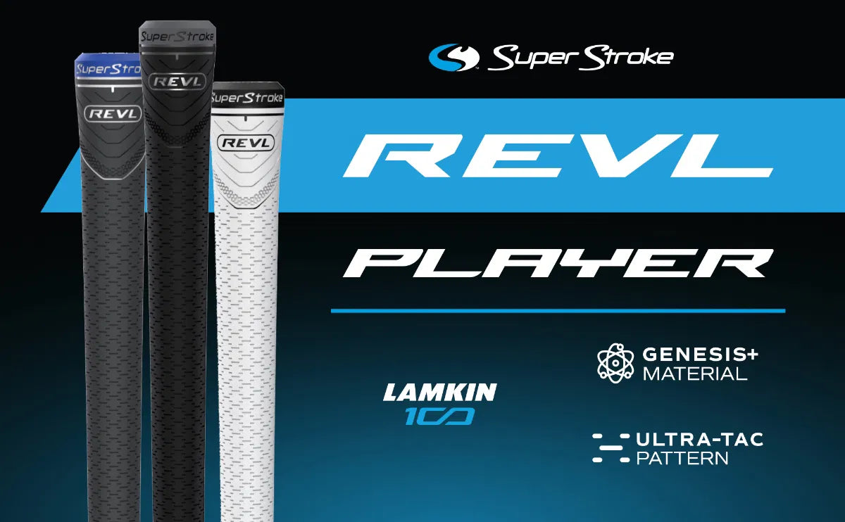 SUPERSTROKE REVL PLAYER GOLF GRIP - GREY/BLUE