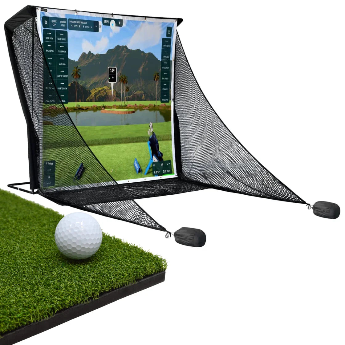 SIMSPACE DELUXE GOLF PRACTICE NET + SCREEN