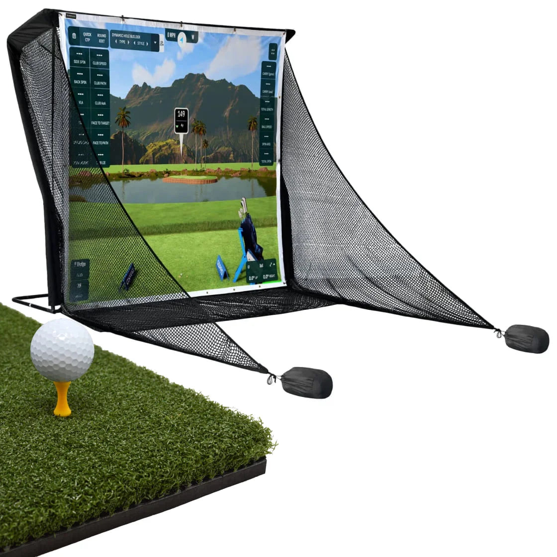 SIMSPACE DELUXE GOLF PRACTICE NET + SCREEN