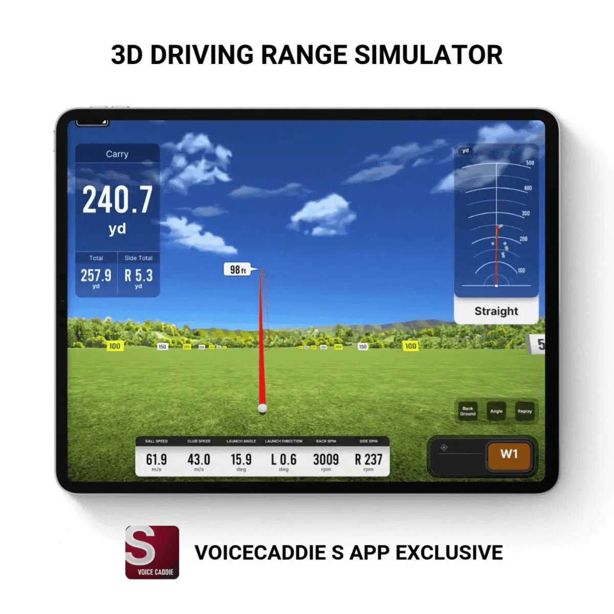 VOICE CADDIE SC4 PRO LAUNCH MONITOR & SIMULATOR