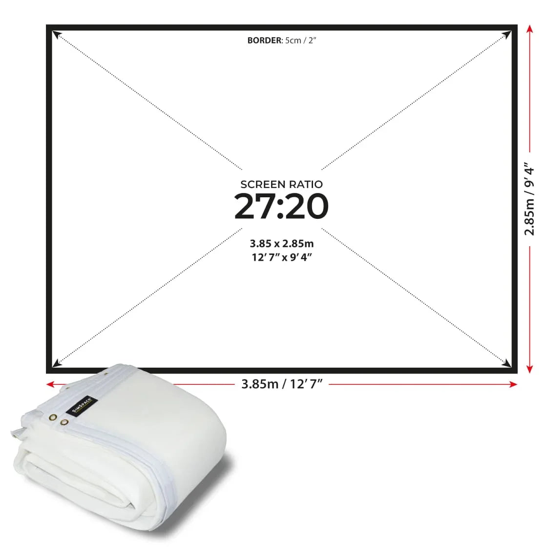 SIMSPACE GOLF IMPACT & NOISE ABSORBING FOAM BACKING SCREEN