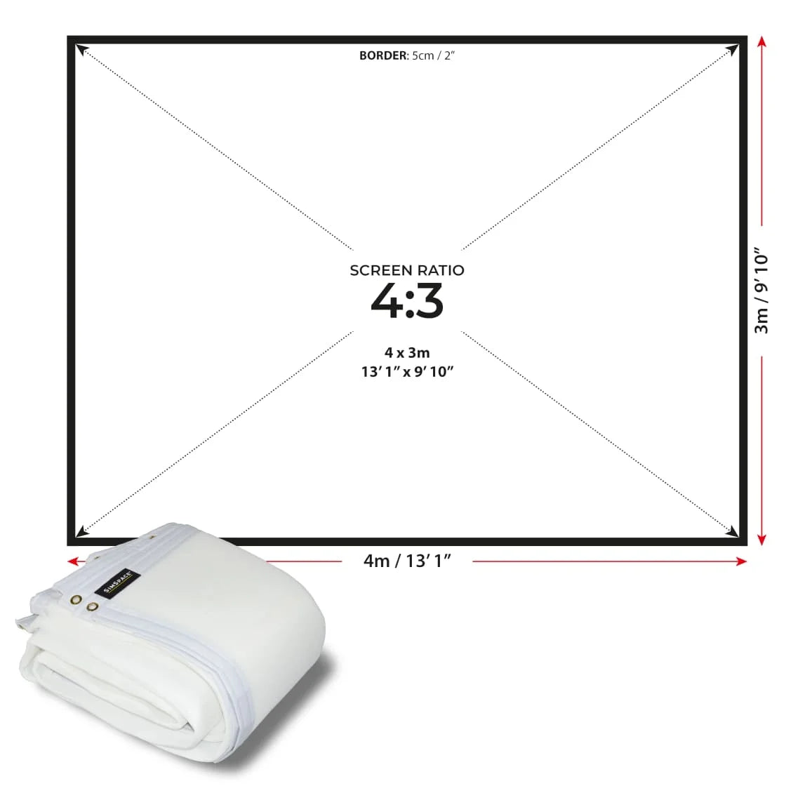 SIMSPACE GOLF IMPACT & NOISE ABSORBING FOAM BACKING SCREEN