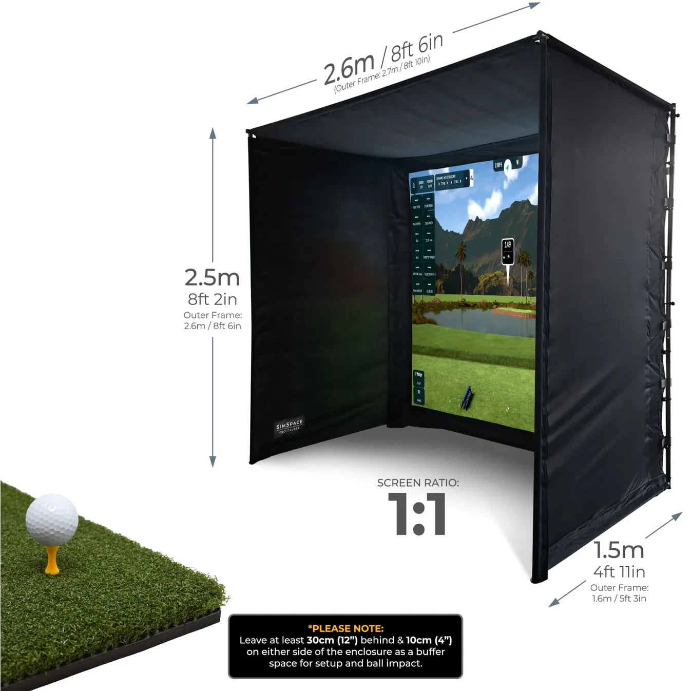 SIMSPACE GOLF ENCLOSURE (6 SIZES)