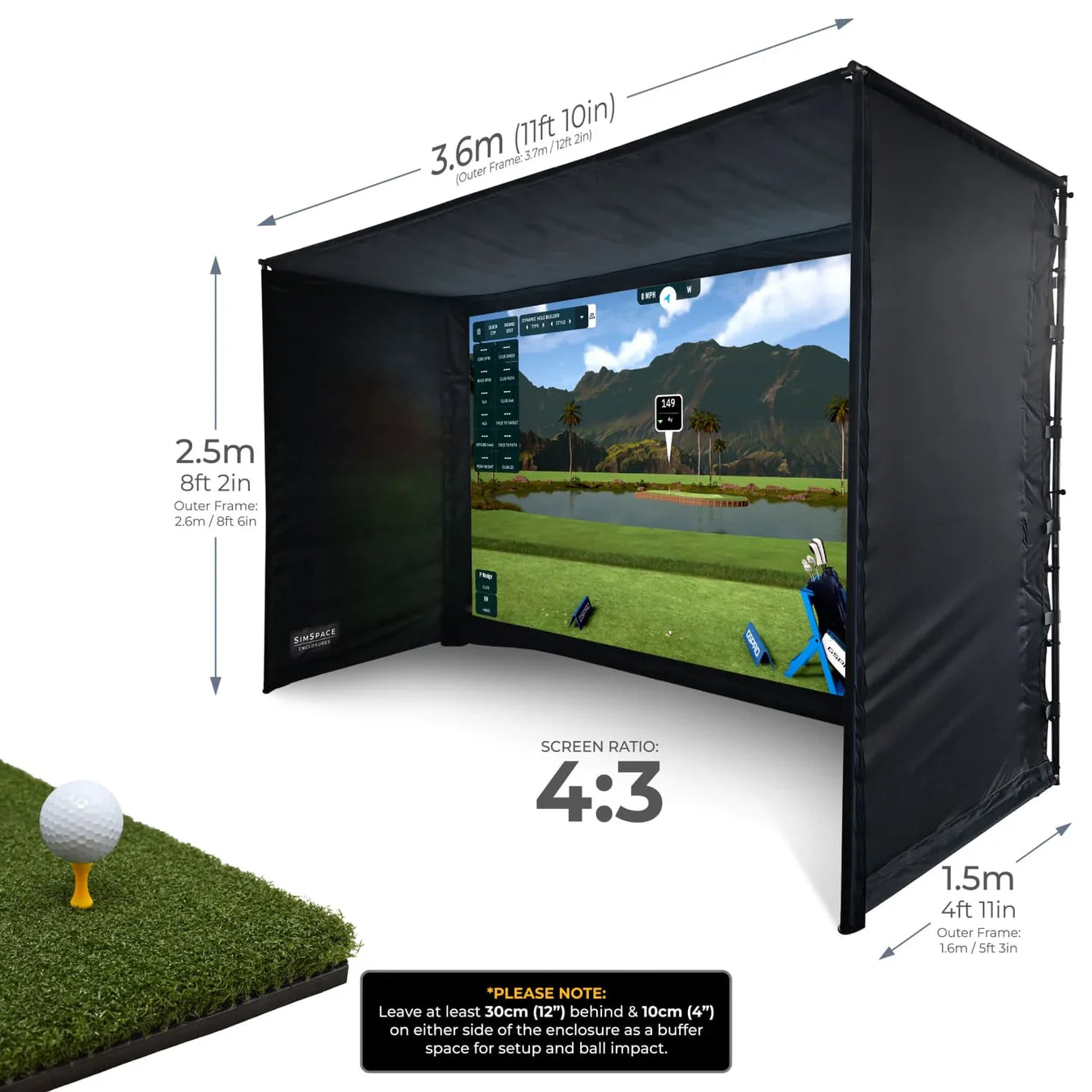 SIMSPACE GOLF ENCLOSURE (6 SIZES)