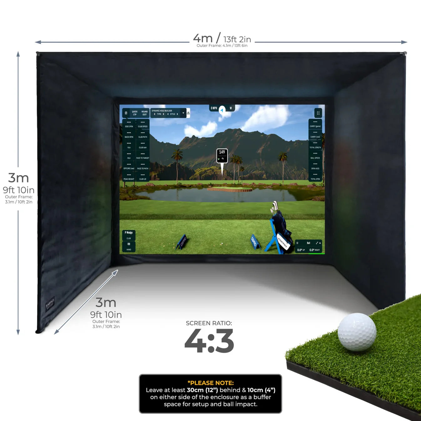 SIMSPACE GOLF ENCLOSURE (6 SIZES)