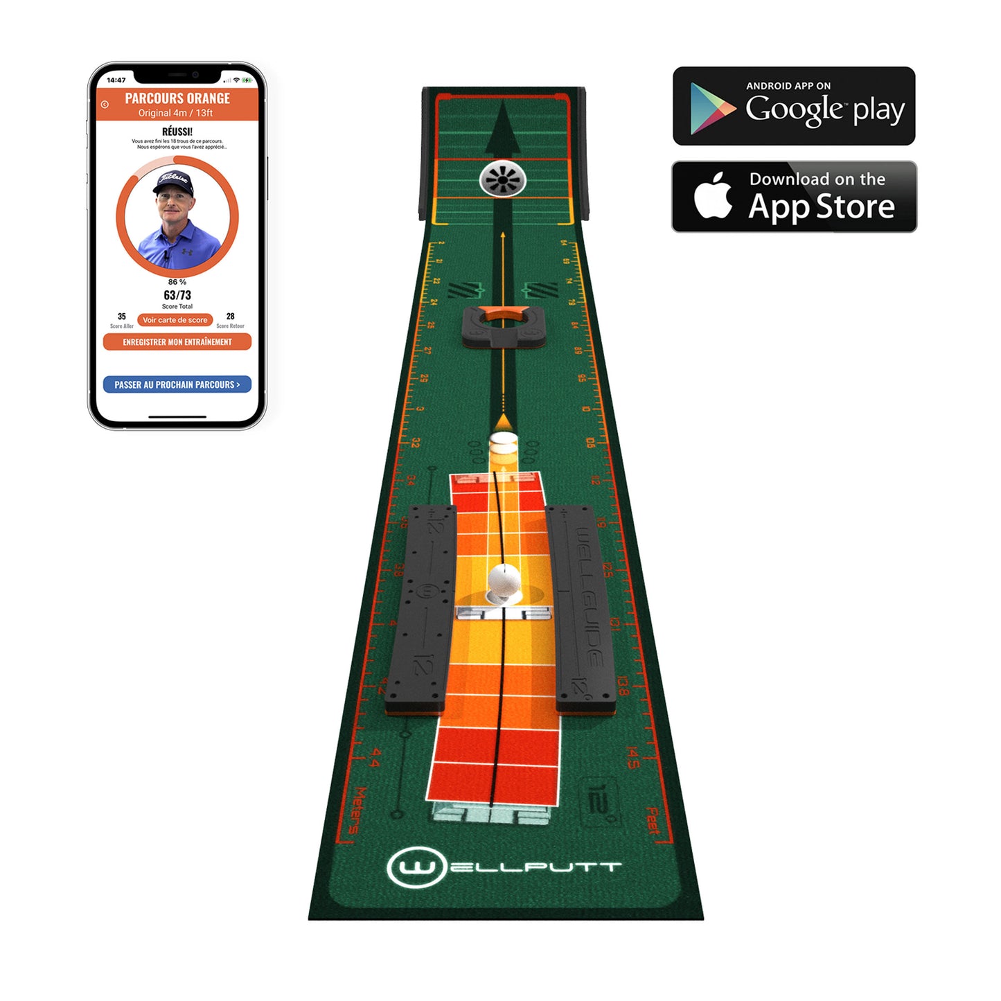 WELLPUTT STROKE MASTER PUTTING MAT