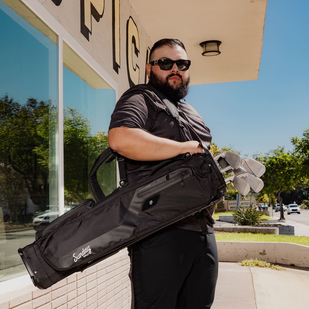 SUNDAY GOLF EL CAMINO WALKING BAG - MATTE BLACK