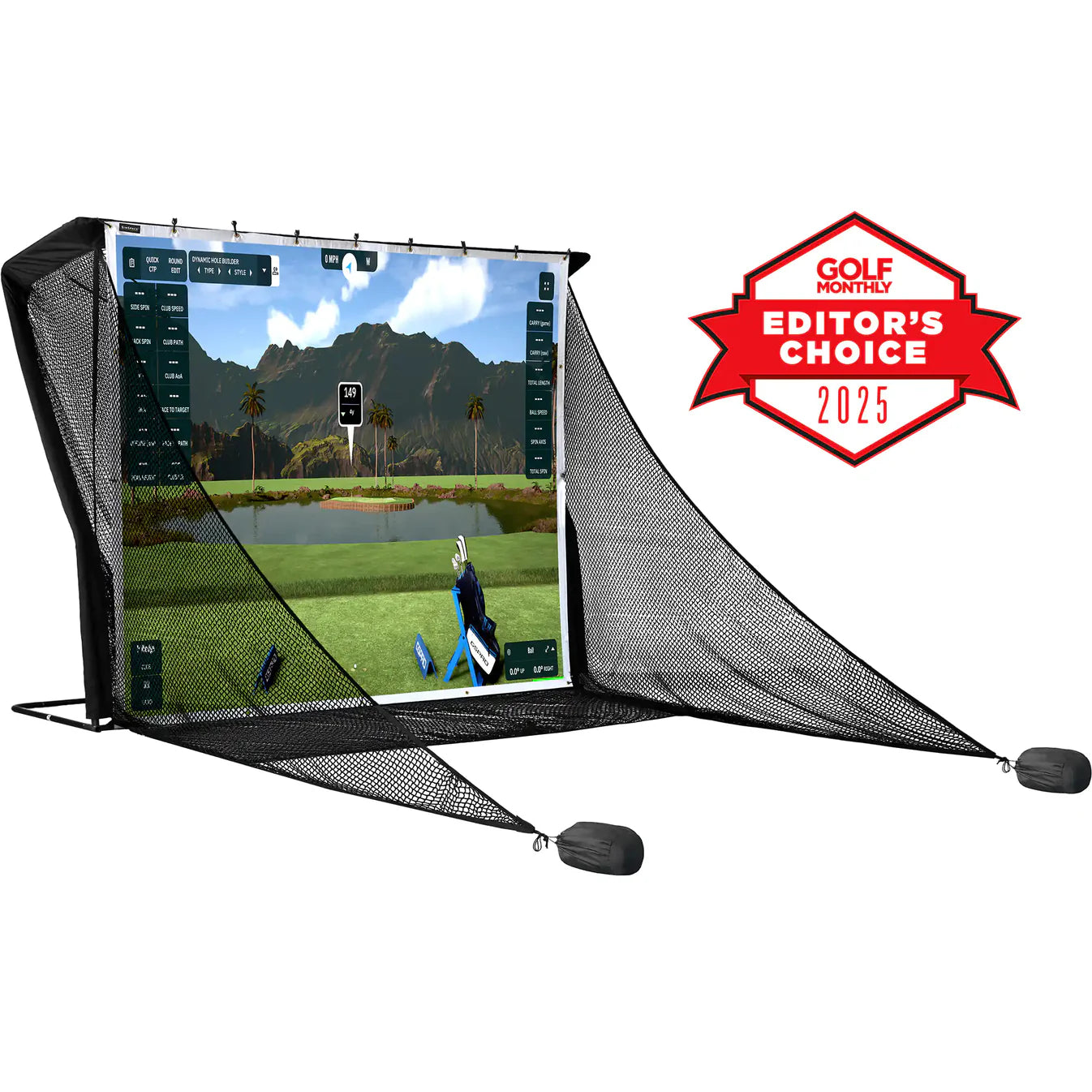 SIMSPACE WIDE DELUXE GOLF PRACTICE NET + SCREEN