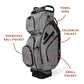 SUNDAY GOLF BIG RIG CART BAG - HEATHER GRAY
