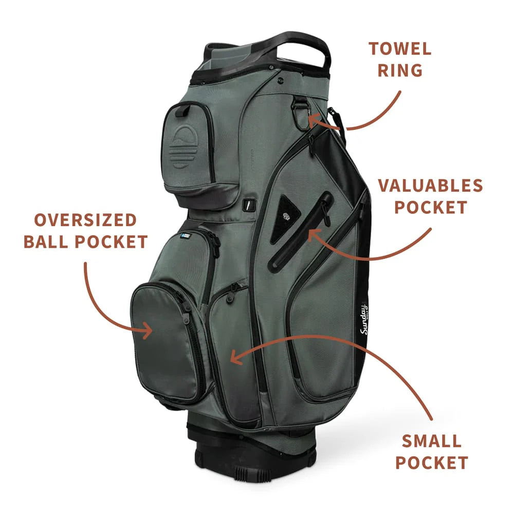 SUNDAY GOLF BIG RIG CART BAG - MIDNIGHT GREEN