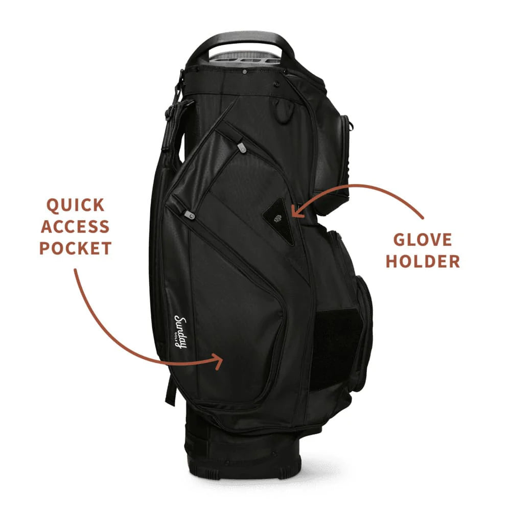 SUNDAY GOLF BIG RIG CART BAG - MATTE BLACK