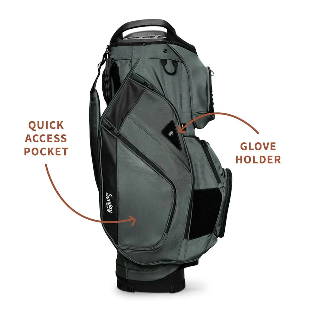 SUNDAY GOLF BIG RIG CART BAG - MIDNIGHT GREEN