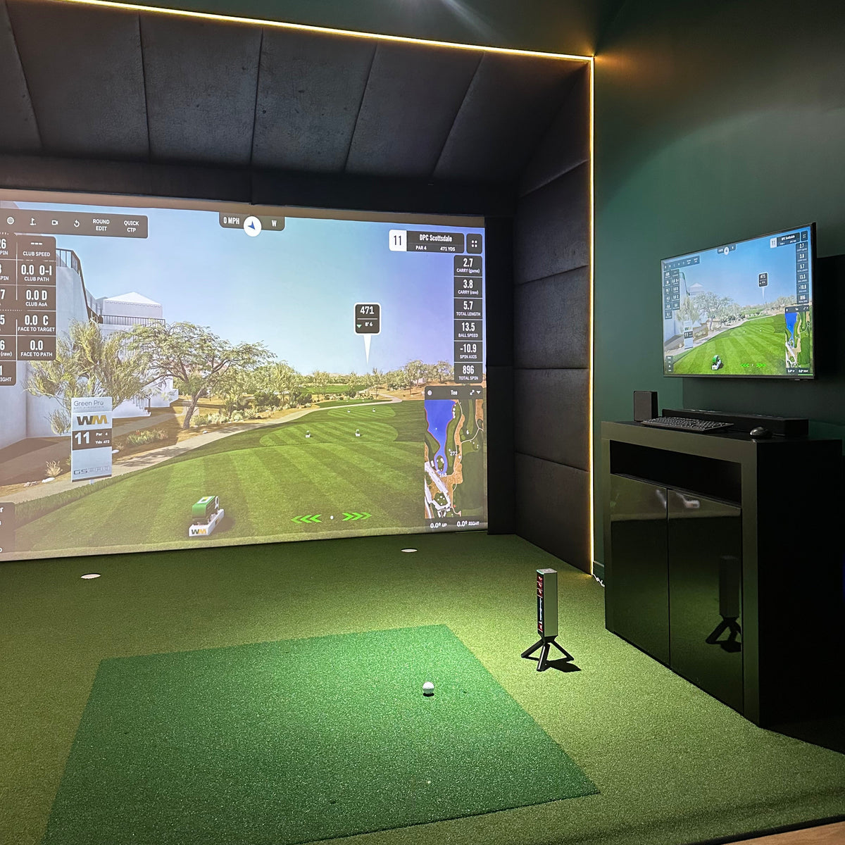 HANDMADE GOLF SIMULATOR WALL PANELS