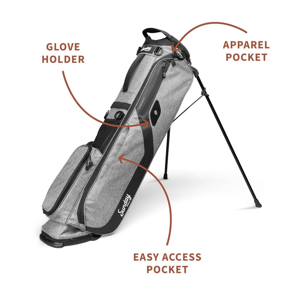 SUNDAY GOLF EL CAMINO WALKING BAG - HEATHER GRAY