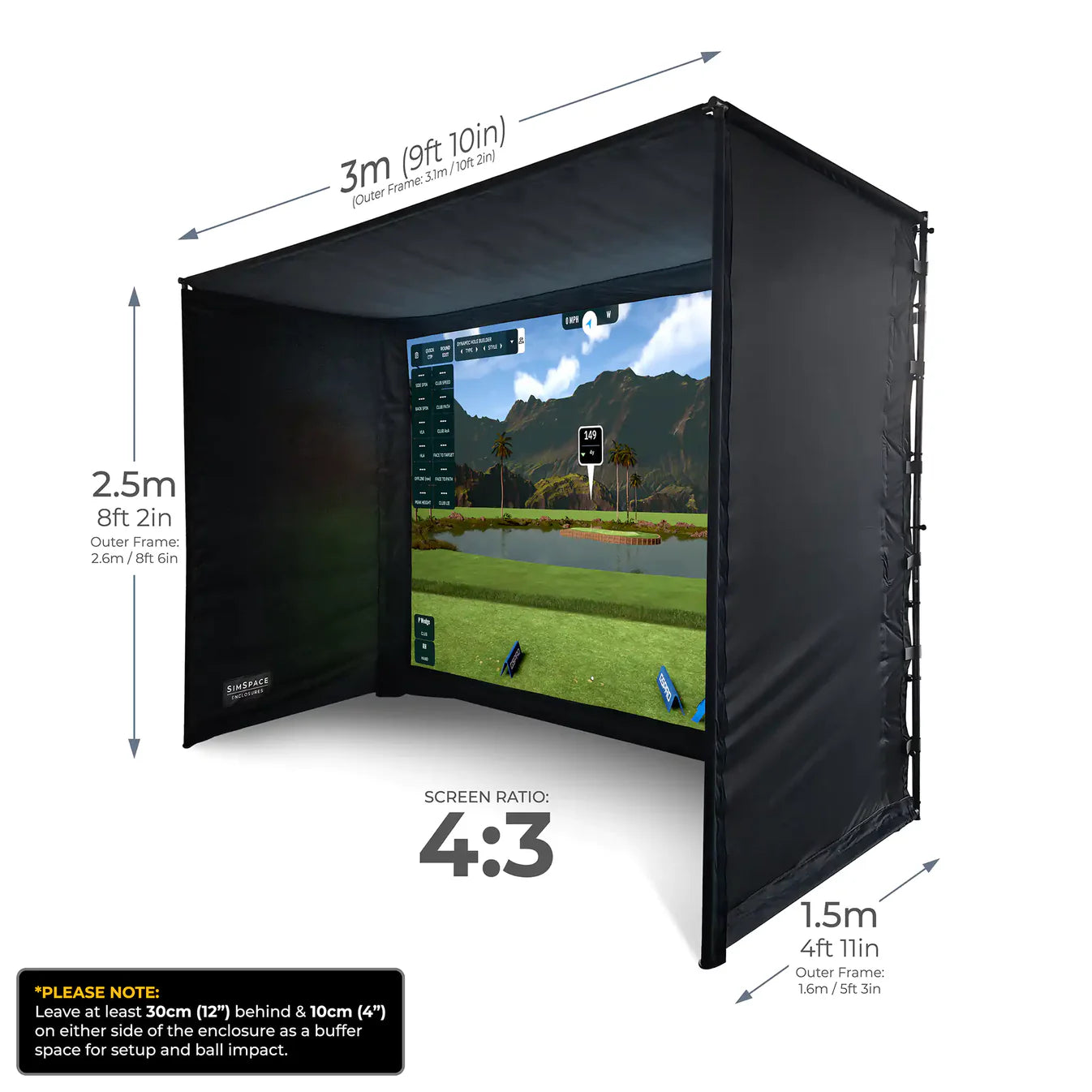 SIMSPACE GOLF ENCLOSURE (6 SIZES)