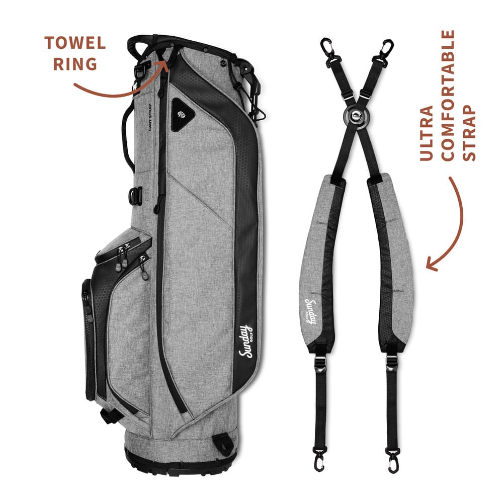 SUNDAY GOLF RYDER 23 STAND BAG - HEATHER GRAY