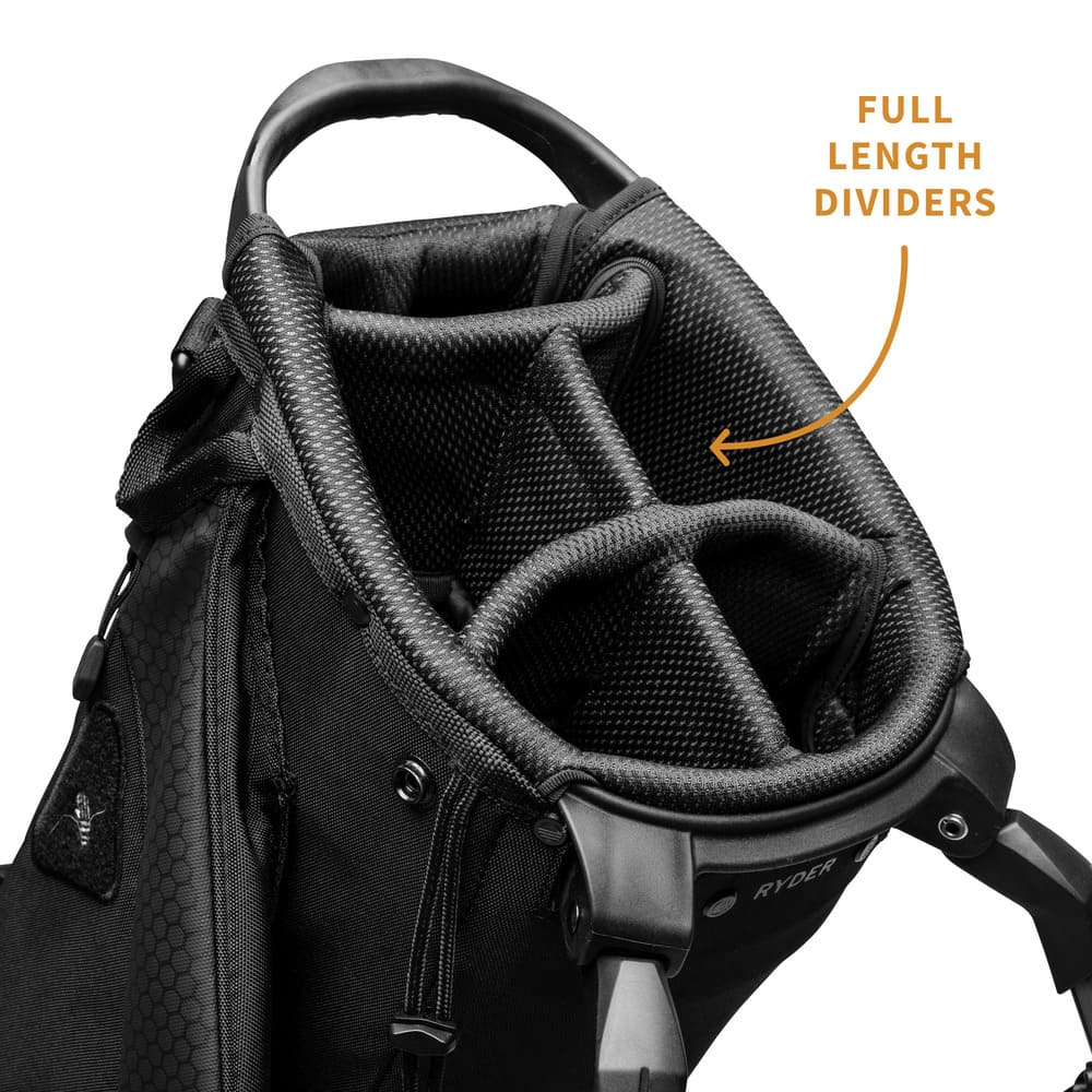 SUNDAY GOLF RYDER 23 STAND BAG - MATTE BLACK