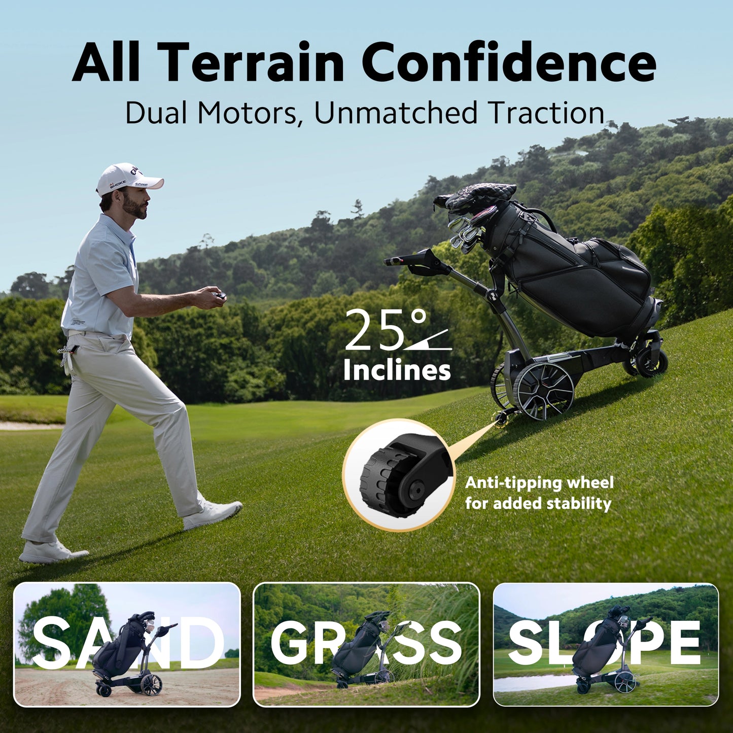 NAVEE BIRDIE 3 ELECTRIC REMOTE GOLF TROLLEY