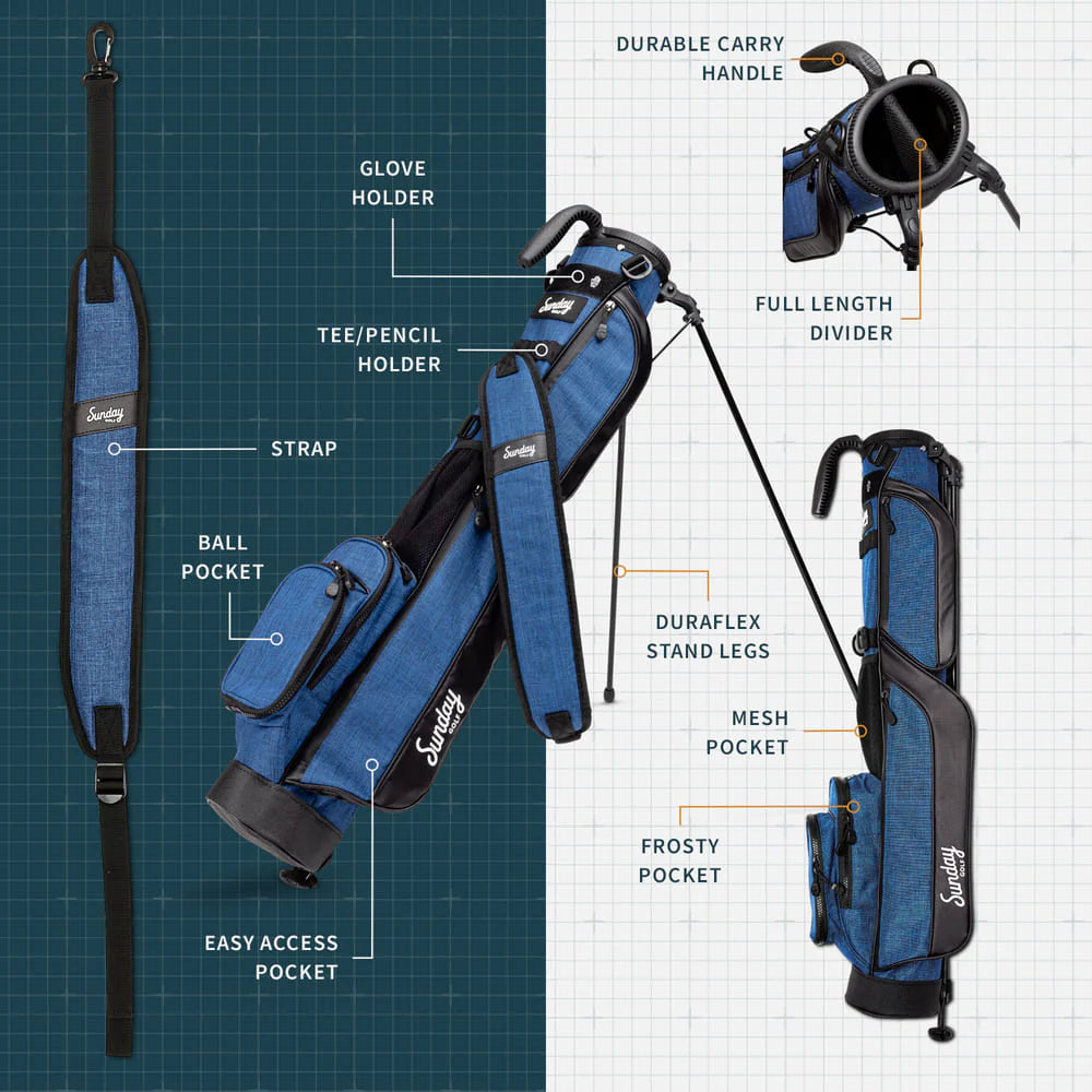 SUNDAY GOLF LOMA STAND BAG - COBALT BLUE