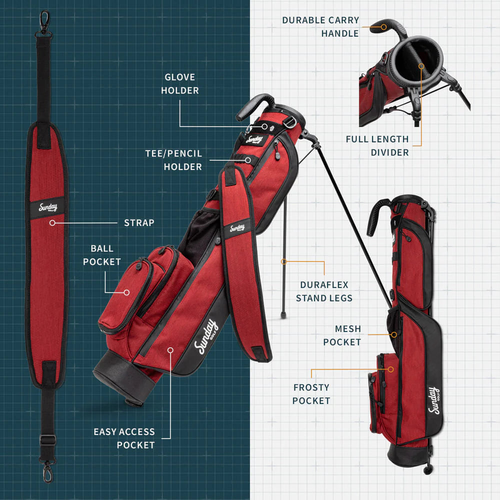 SUNDAY GOLF LOMA STAND BAG - RON BURGUNDY