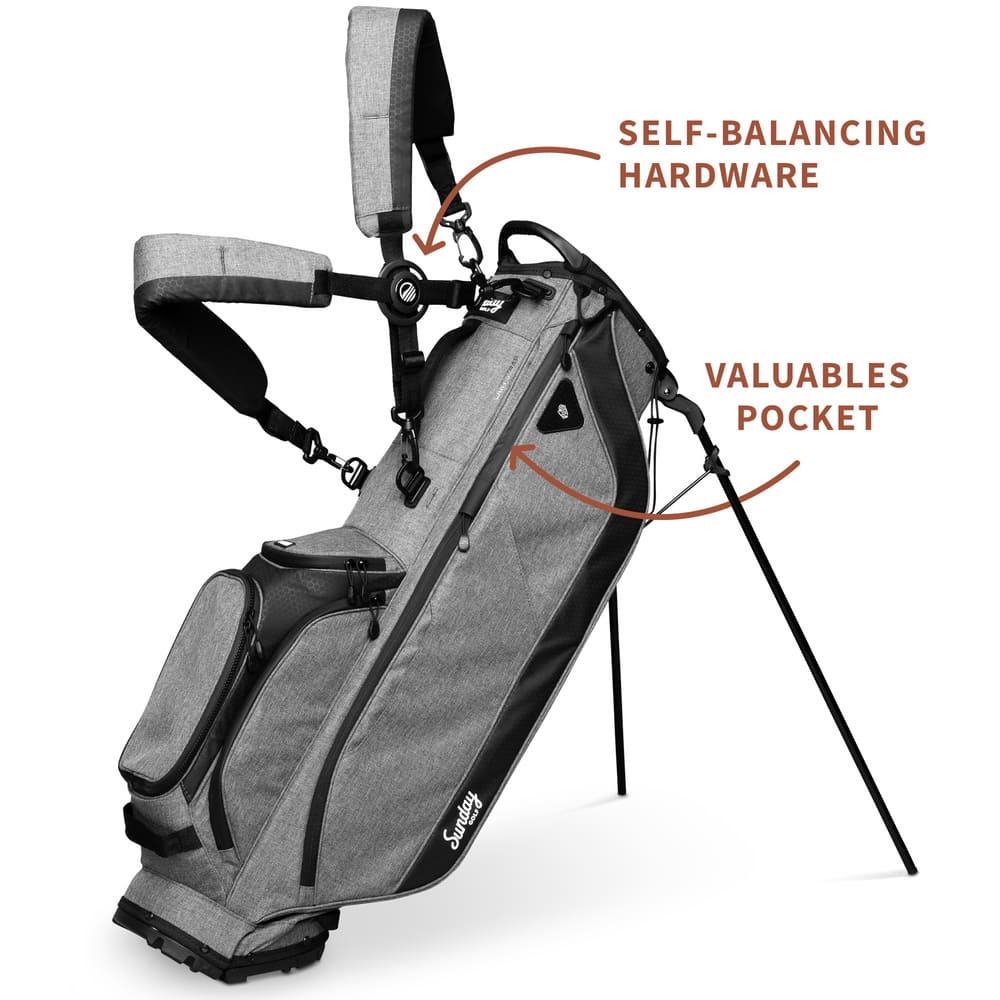 SUNDAY GOLF RYDER 23 STAND BAG - HEATHER GRAY