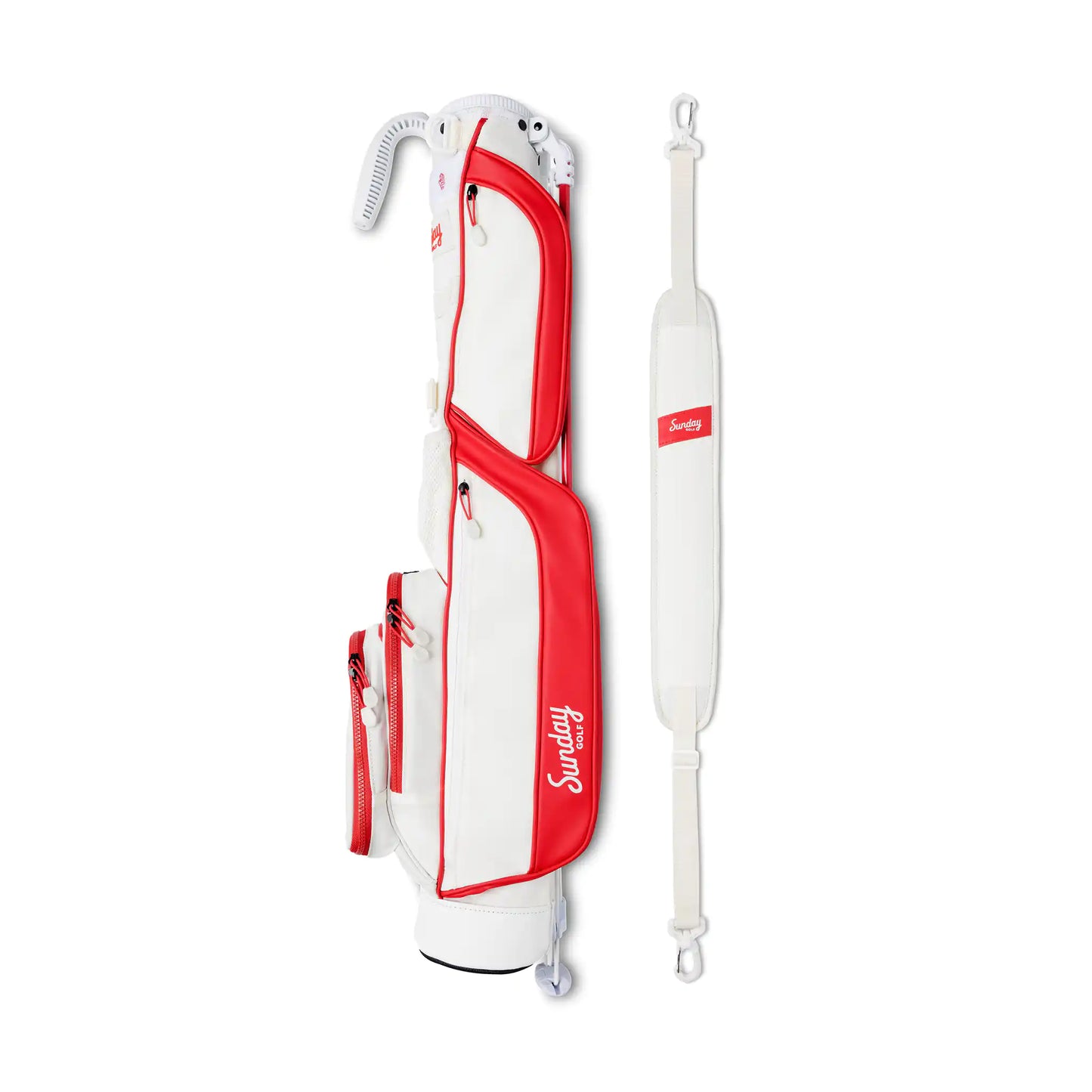 SUNDAY GOLF LOMA STAND BAG - RED/OFF WHITE